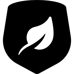 escudo com folha Ícone