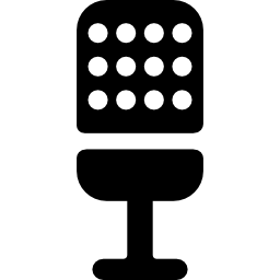 vecchio microfono rettangolare icona