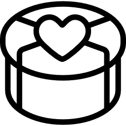 giftbox com um coração Ícone
