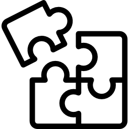 vier stukjes puzzel icoon