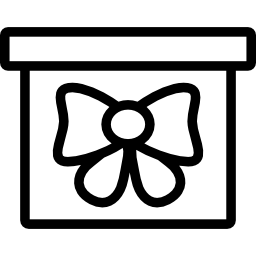 Giftbox with Ribbon on one side icon