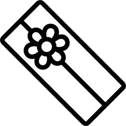 Rectangular Giftbox with Flower icon