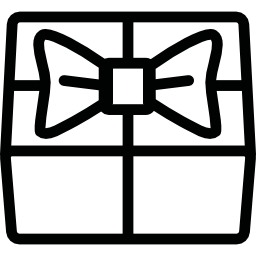 caja de regalo con encaje grande icono