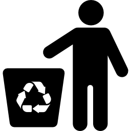 Recycling Bin with Man icon