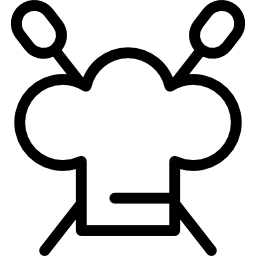 숟가락으로 요리사 모자 icon