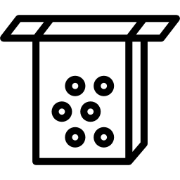 scatola aperta di cornflakes icona