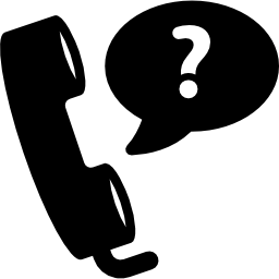 말풍선이 있는 전화 수신기 icon
