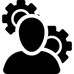 Admin with Cogwheels icon