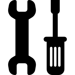 schraubenschlüssel und schraubendreher icon