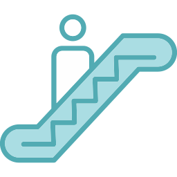 escalier mécanique Icône
