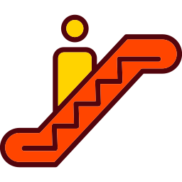 escalera mecánica icono
