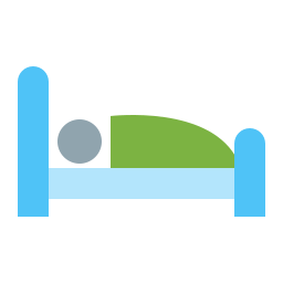 cama de hotel icono
