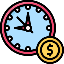el tiempo es dinero icono