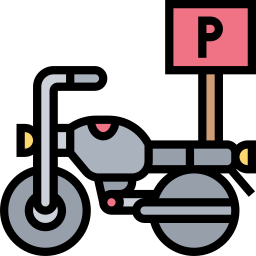 Motorcycle parking icon