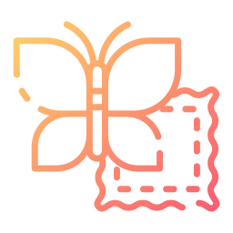 mariposa de seda icono