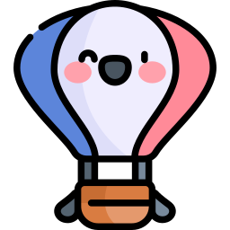 Hot air balloon icon