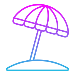 Sun umbrella icon