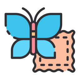 zijden vlinder icoon