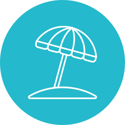 Sun umbrella icon