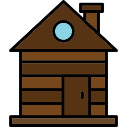 cabina in legno icona