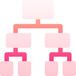 estrutura hierárquica Ícone