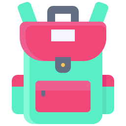bolsa para la escuela icono