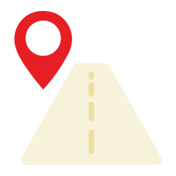carte routière Icône