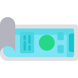 pantalla móvil flexible icono