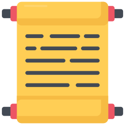 Paper scroll icon