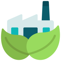 Green factory icon