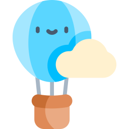 Hot air balloon icon