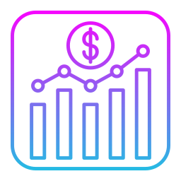 aplicación de bolsa de valores icono