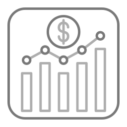 aplicación de bolsa de valores icono