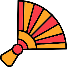 Hand fan icon