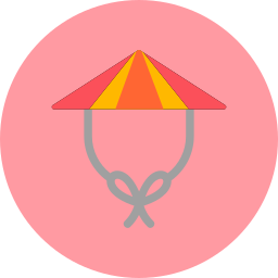 chiński kapelusz ikona