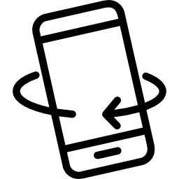 rotación móvil icono