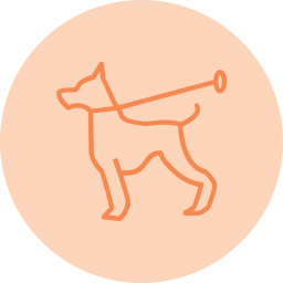 cane che cammina icona
