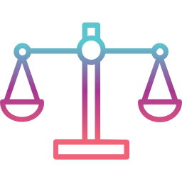 Justice scale icon