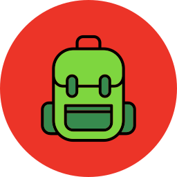 bolsa para la escuela icono