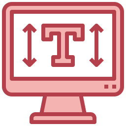 hauteur du texte Icône