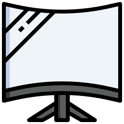 gebogener bildschirm icon