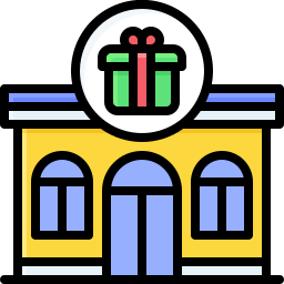 tienda de regalos icono