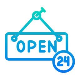 Open 24 hours icon