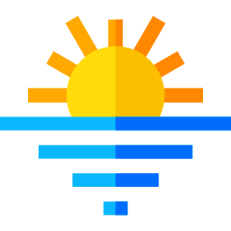 puesta de sol icono