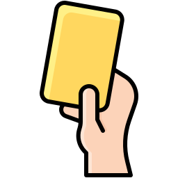 tarjeta amarilla icono