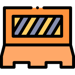 Road barrier icon