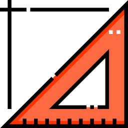 vierkante liniaal icoon
