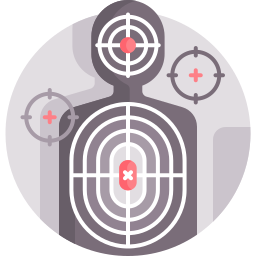 Shooting target practice icon