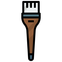 Hair dye brush icon