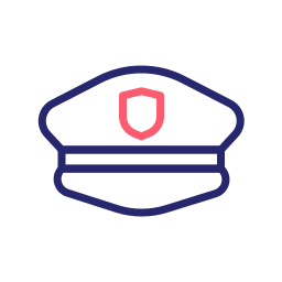 sombrero de policia icono